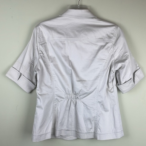 Coldwater Creek Khaki Cotton Spandex Button Up Jacket w/ Pockets Size 10 - Picture 10 of 13